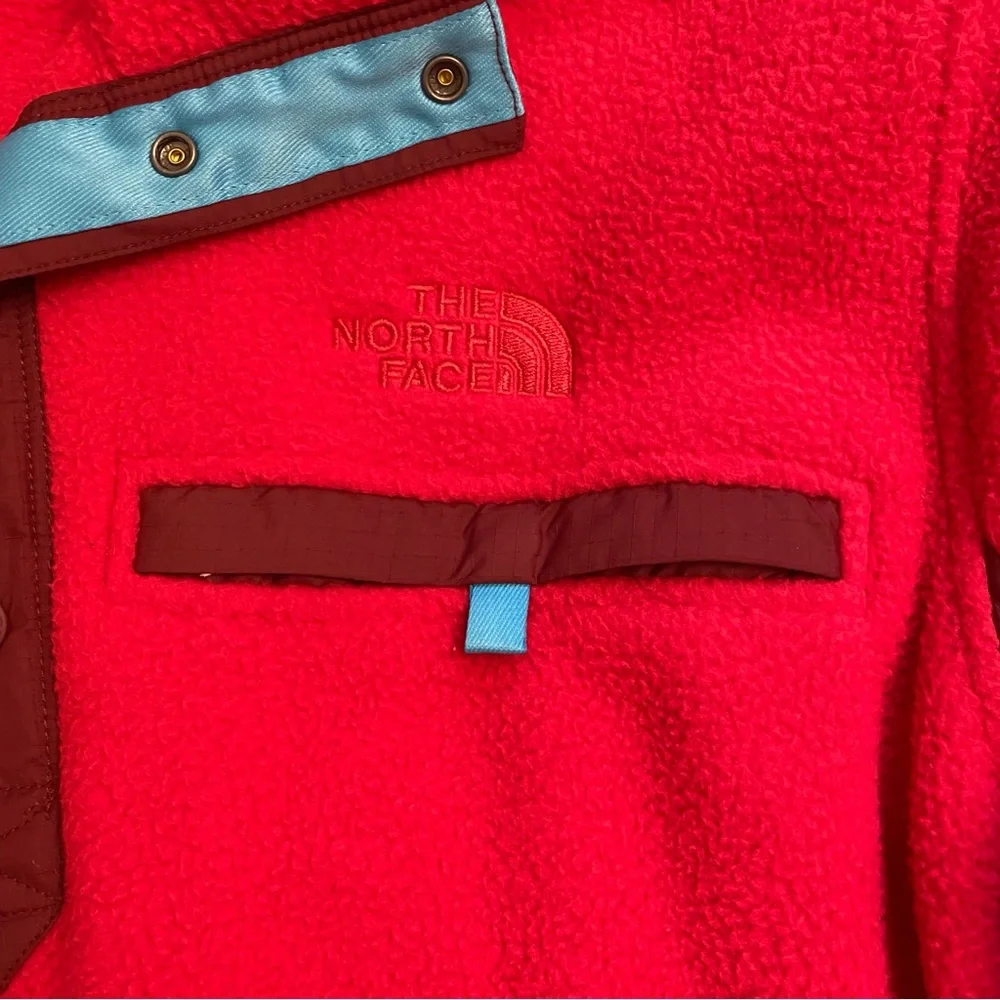 North Face Men’s Royal Arch Red Sherpa 1/4-Snap Fleece Pullover NWOT-size Large